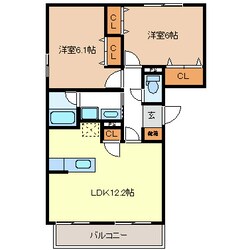 北長野レジデンスの物件間取画像